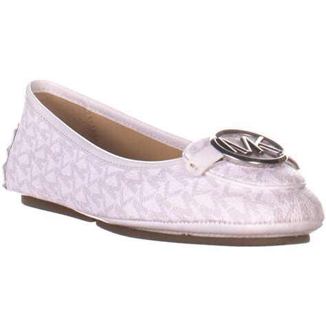 white michael kors flats|Michael Kors lillie ballet flats.